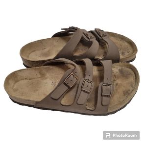 Women’s Birkenstock Florida Mocca Birkibuc  footbed slide sandals size 40